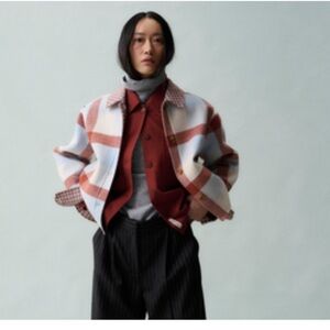 Barbour Multicolor Plaid Bomber Jacket / size 8